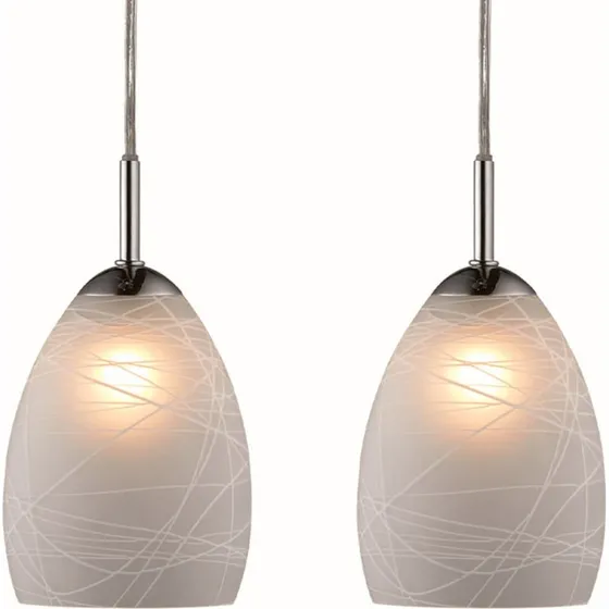 Halo Design WINNER Hængelampe, Matglas, 2 Lyskilder, Ø12 cm