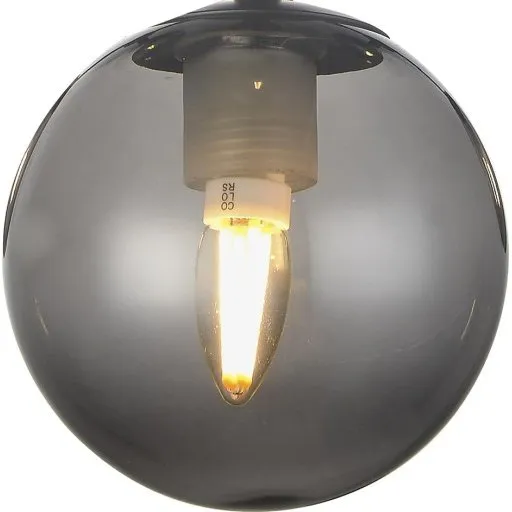 Halo Design reserveglas til Atom lamper, Ø9 cm, røgfarvet