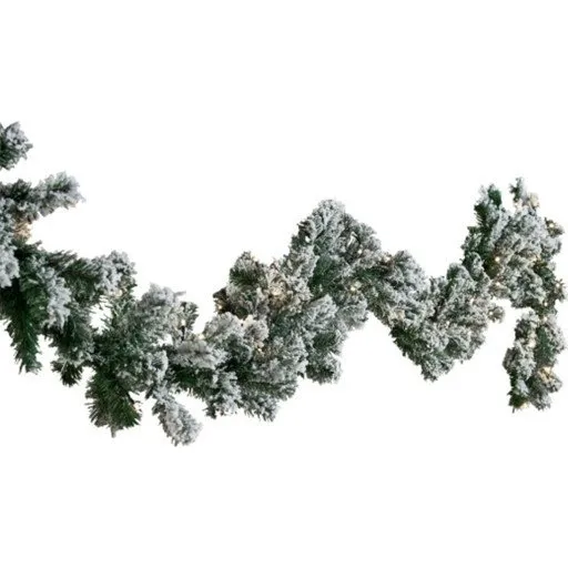 NORDIC WINTER Granguirlande 270 cm med sne og lys