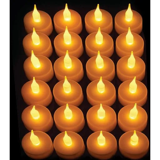 Veli Line LED Fyrfadslys, 24 stk med batterier, gult lys