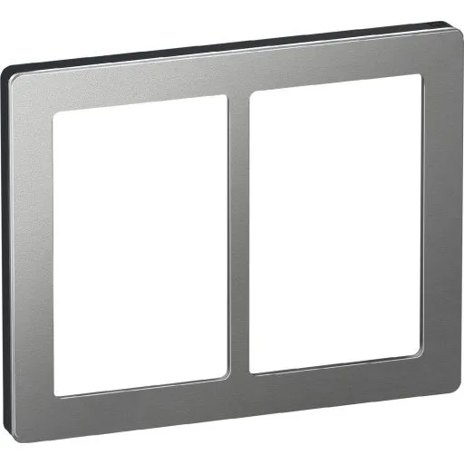 LK Fuga Pure Designramme 2x1,5 modul Stål (10 stk)