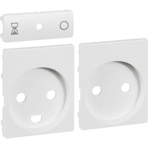 LK Fuga afdækning til stikkontakt med timer, hvid, 1½ modul