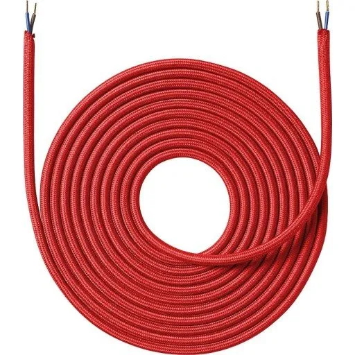Nielsen Light stofledning 2x0,75 mm², 4 m, rød