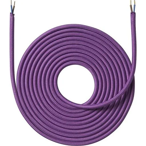 Nielsen Light stofledning 2x0,75 mm², 4 m, lilla