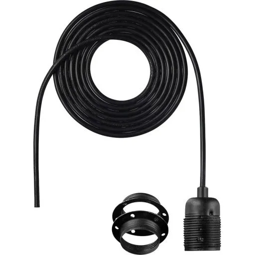 Nielsen Light P5 fatningssæt, sort, 3 m ledning