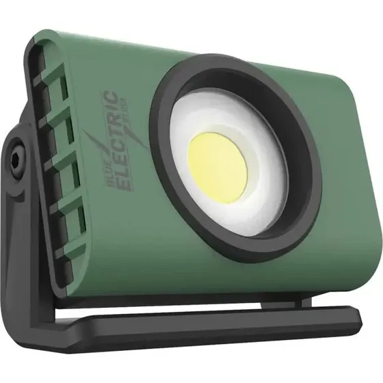 Blue Electric GreenLine MINI arbejdslampe – 1000 Lumen, USB-C, magnet og fod