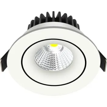 Nordtronic Velia Tilt LED Downlight 3000K mat hvid rund