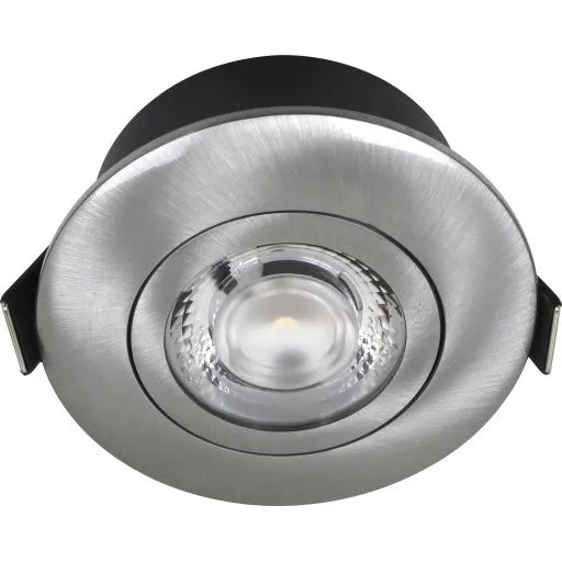 Nordtronic Low Profile Flexible Indbygningsspot, 7,5 cm, børstet alu, 3000K