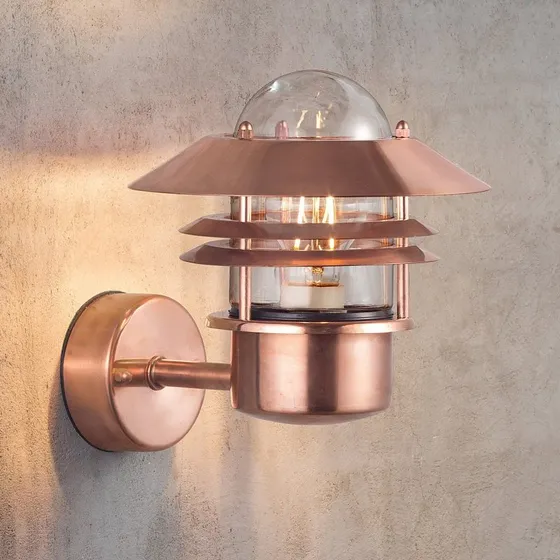 Nordlux Blokhus Up Væglampe Copper - Udendørs, Metal, 1 lyskilde