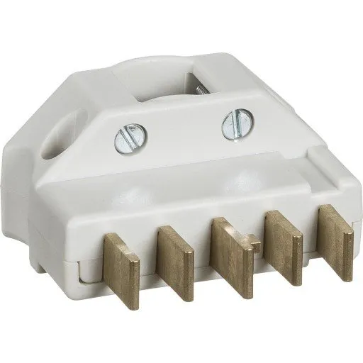 LK Flerpolet vinklet stikprop 3P+N+J lysegrå 16A 440V