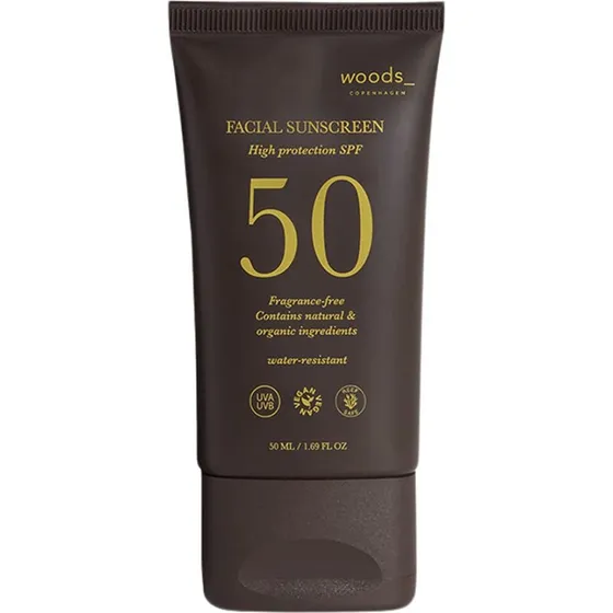 Woods Copenhagen Sun Body SPF50 – Parfumefri, Vandafvisende