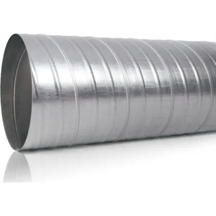 Lindab Rør SR1252000, 125 mm, 2 m, galvaniseret