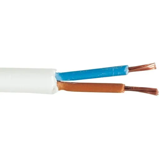 PKL Rund plastledning 2x0,75 mm² grå, metervare