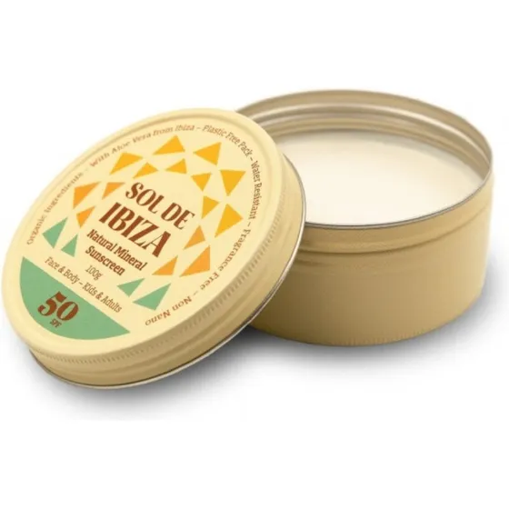Sol de Ibiza Solcreme SPF50 (100 g) - Økologisk fysisk solfilter