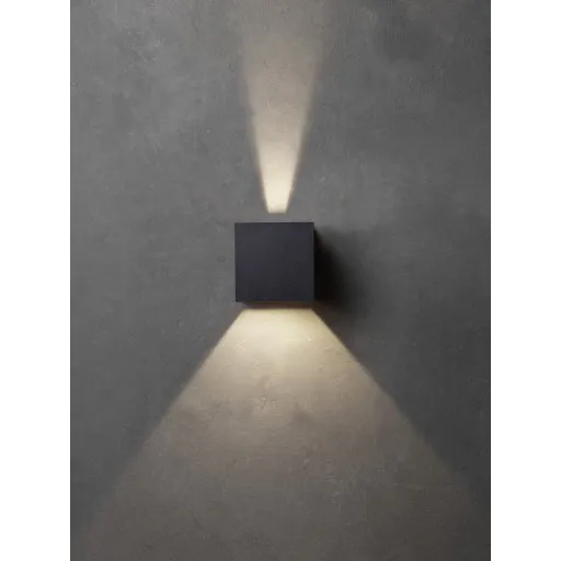 Lumenlight Toscana 2x5W udendørs væglampe, sort