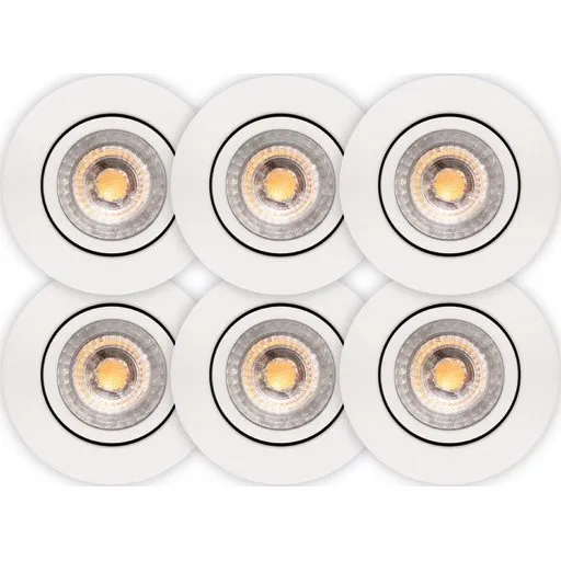 Scan Products Luna Low Profile 2.0 6-pak 2700K mat hvid