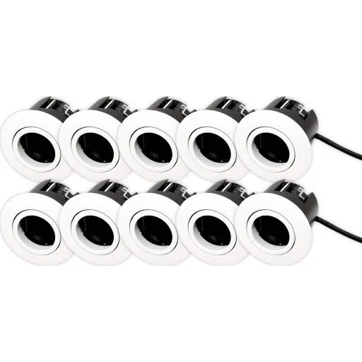 Scan Products Luna Quick Install 2.0 10-pack GU10 Mat Hvid IP44