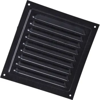 Duka Jalousirist 150x150 mm, sortlakeret aluminium med insektnet