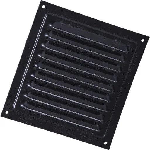 Duka Jalousirist 200x200 mm, sortlakeret aluminium