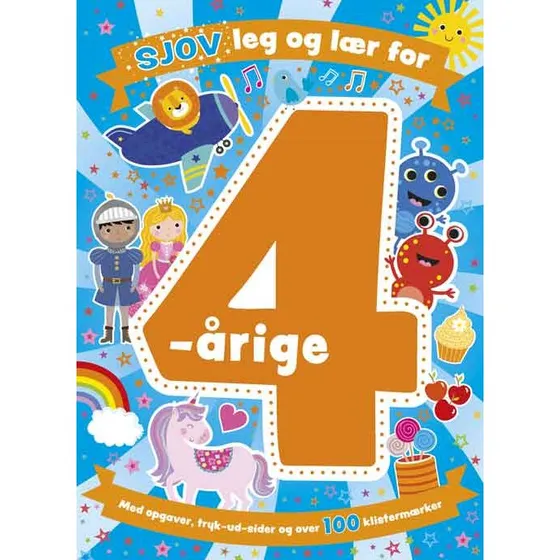 Hobby: Sjov leg og lær for 4-årige – aktivitetsbog med klistermærker