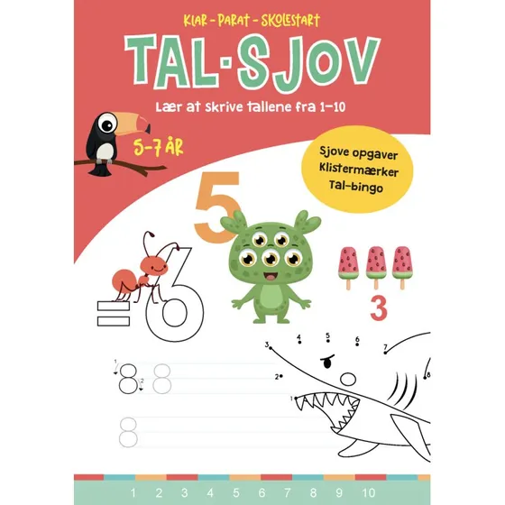 Tal-sjov - Opgavebog med tal 1-10