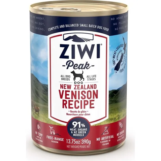 ZiwiPeak Dog Venison Dåsemad, 390g