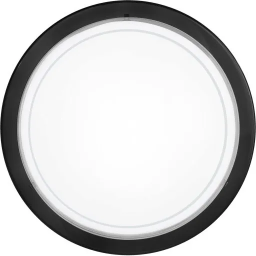 Eglo Planet Plafond, Sort – Rund Loftlampe med Matteret Glas
