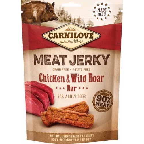 Carnilove Meat Jerky, Kylling & Vildsvin, 100g