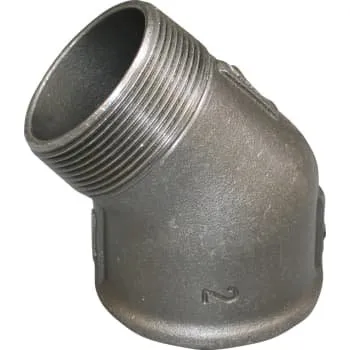 3/8" Sort vinkel 45° muffe/nippel