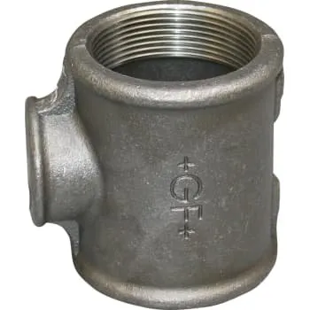 3/4" x 1/2" x 1/2" Sort tee, varmgalvaniseret