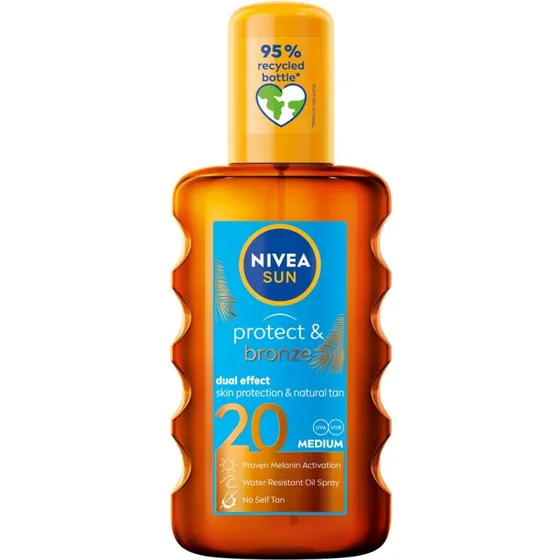 Nivea Sun Protect & Bronze Oil Spray SPF 20, 200 ml