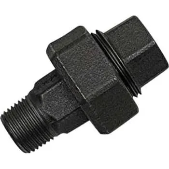 1/2" Sort union muffe/nippel, varmgalvaniseret