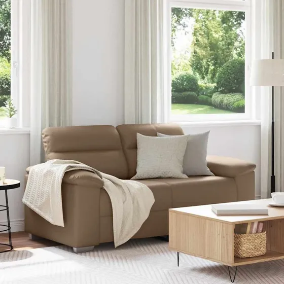 vidaXL 2-personers sofa cappuccino 160x81x84 cm kunstlæder