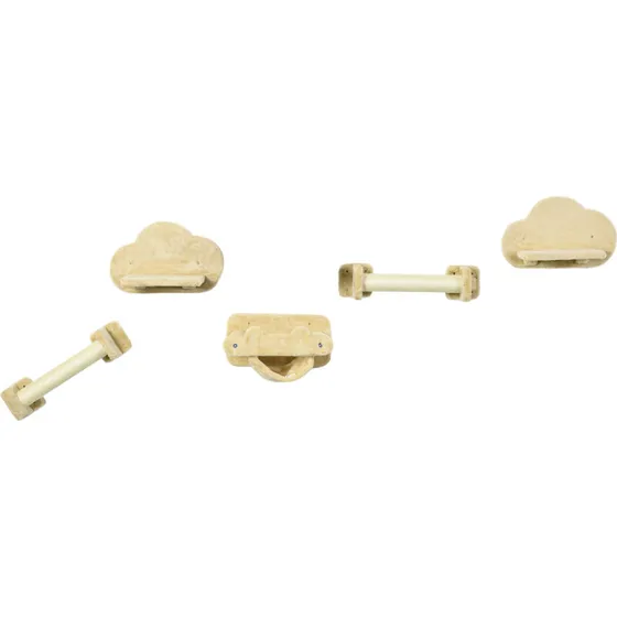 Kattetrappe 5-delt D30-730V80BG, beige med hængekøje