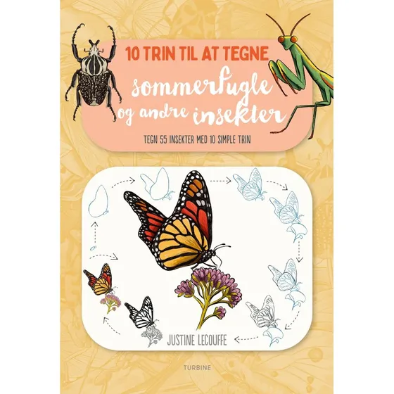 10 trin til at tegne sommerfugle og andre insekter