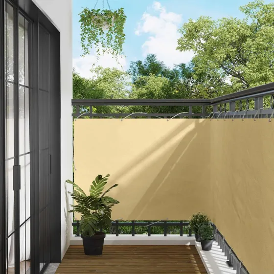 vidaXL Altan Skærm Sand 110 x 600 cm Oxfordstof