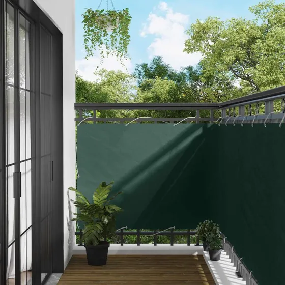 Altan Skærm i Oxfordstof – Mørkegrøn 110 × 700 cm
