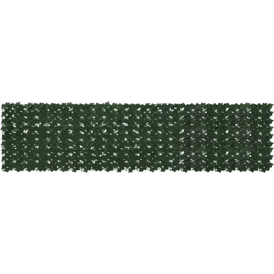 vidaXL Altanscreen med blade, mørkegrøn 300 x 75 cm