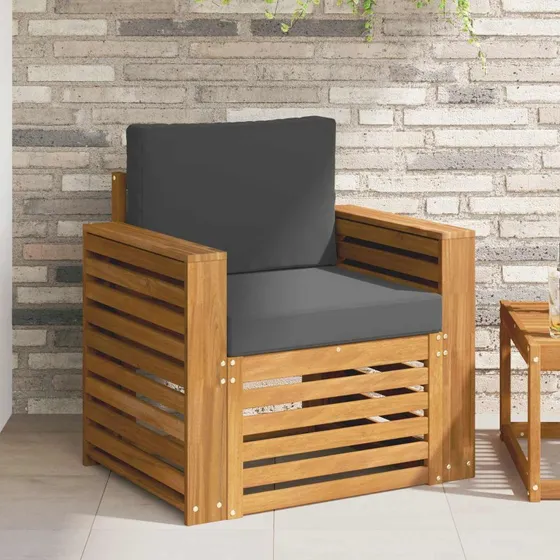 vidaXL Udendørs Sofa Soli Akacietræ 1-plads Naturfarvet