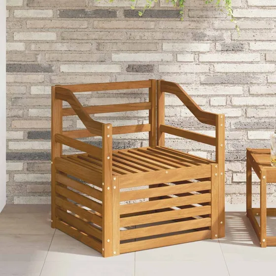 vidaXL Udendørs Sofa i Massivt Akacietræ, Naturfarvet