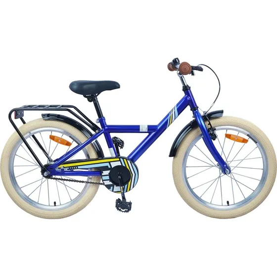 vidaXL Børnecykel 18" Mørk Blå, Justerbar Styr og Sæde
