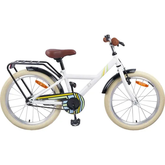 vidaXL Børnecykel 18" Hvid, Justerbart Styr og Sæde