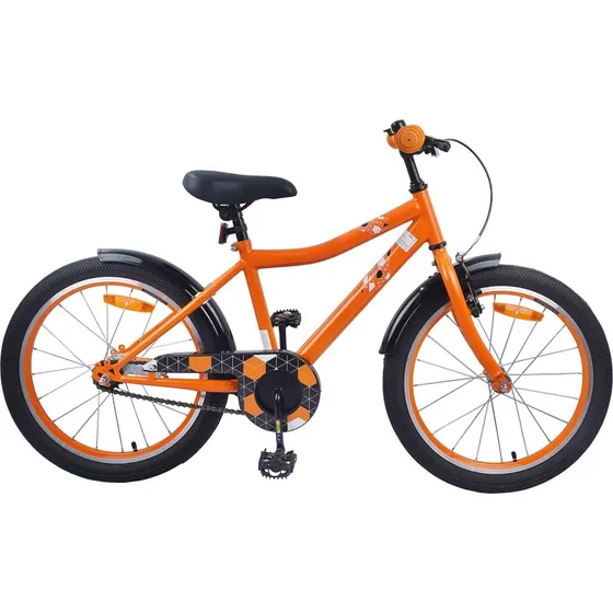 vidaXL Børnecykel 18" Orange, justerbart styr og sæde