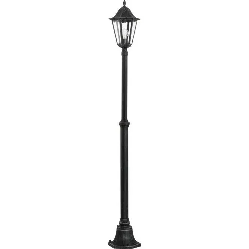 Eglo Navedo havelampe, sort, 2m høj, støbt aluminium