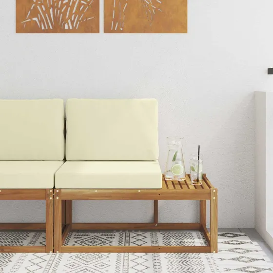 vidaXL Udendørs Modulsofa i Akacietræ, Natur, 91 x 63 x 73 cm