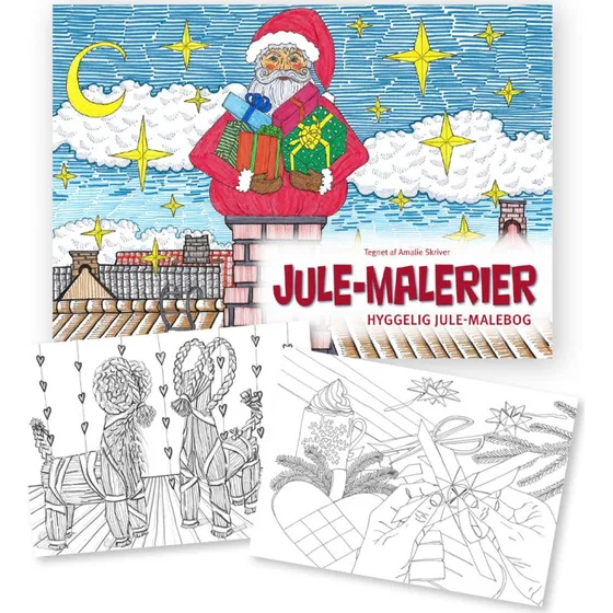 Amalie Skriver Jule-malerier – Mindful malebog med danske juletraditioner
