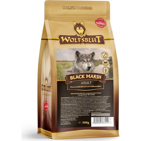 WolfsBlut Black Marsh Adult 400g, kornfrit hundefoder med vandbøffel