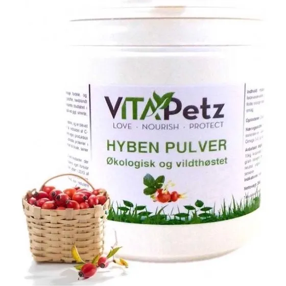 VitaPetz Hyben Pulver, Økologisk, 350 g