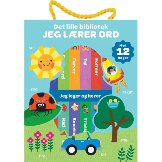 Det lille bibliotek: Jeg lærer ord - 12 små bøger i boks