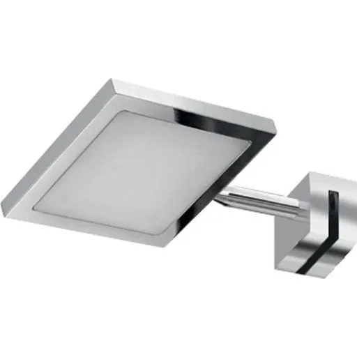 HeFe Ibiza spejllampe i krom, 4,4W LED